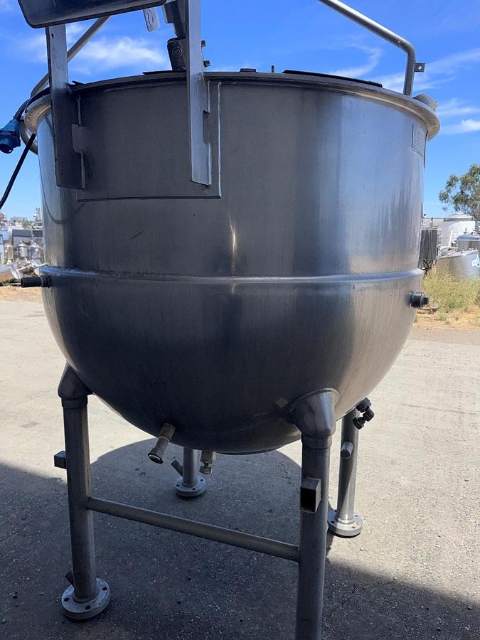 Used Kettle, 400 Gallon, Groen, Jacketed, Scrape Agitated, Stainless Steel, #5991713