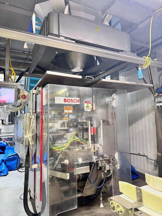 Used **AUCTION ITEM** Filling Line, Bag, Ishida Combination Scale, Bosch Bagger, Produce, #5991841