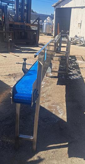 Used Conveyor, Belt, 6" x 22', Stainless Steel, Pack Off #S227455