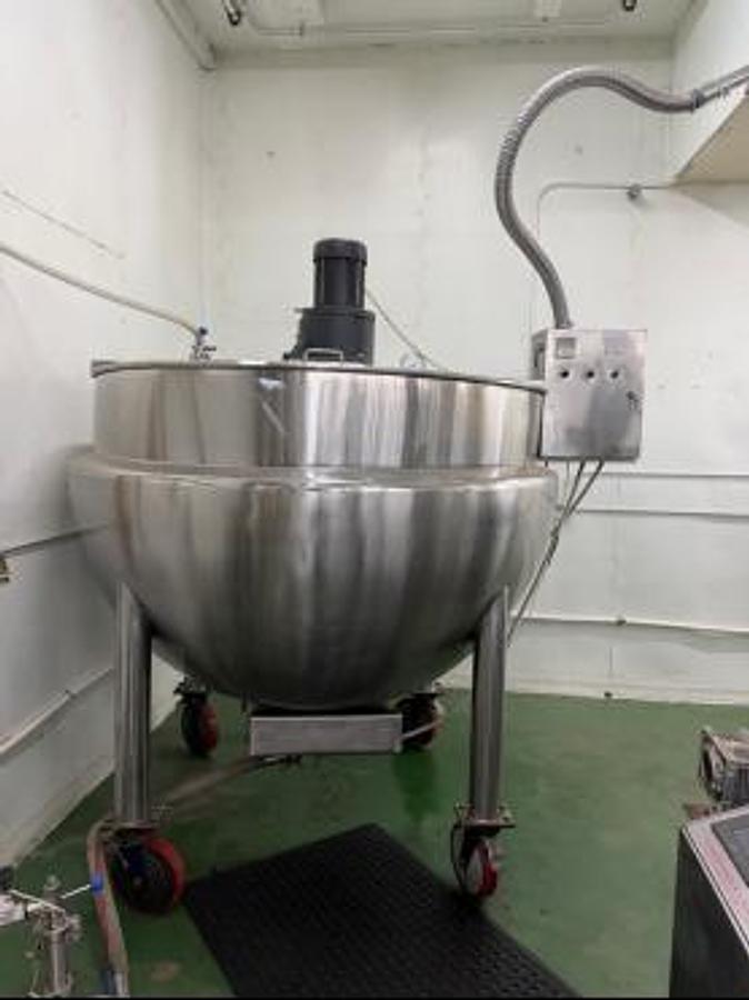 Used Kettle, 500 Gallon, Stainless Steel, Jacketed with Agitator,  Electric Heated, #5991764
