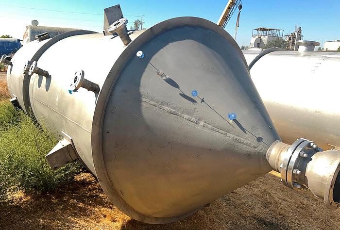 Used Tank, 2,000 Gallon, 150 PSI, 304L Stainless Steel, Hahn & Clay - #S745288