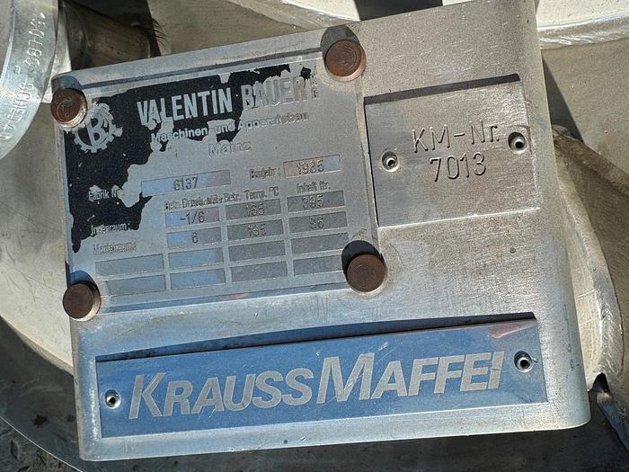 Used Dryer, Conical, 13.5 CF, Stainless Steel, Krauss Maffei, Titus-Mixer-Dryer #5562509