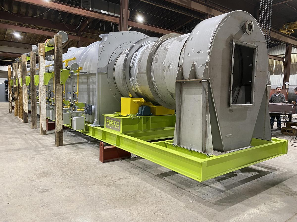 Used Kiln, Rotary, 4.5' Dia. x 50' L, 304L Stainless Steel, FEECO, Indirect Fired, Gas Fired, #5991747