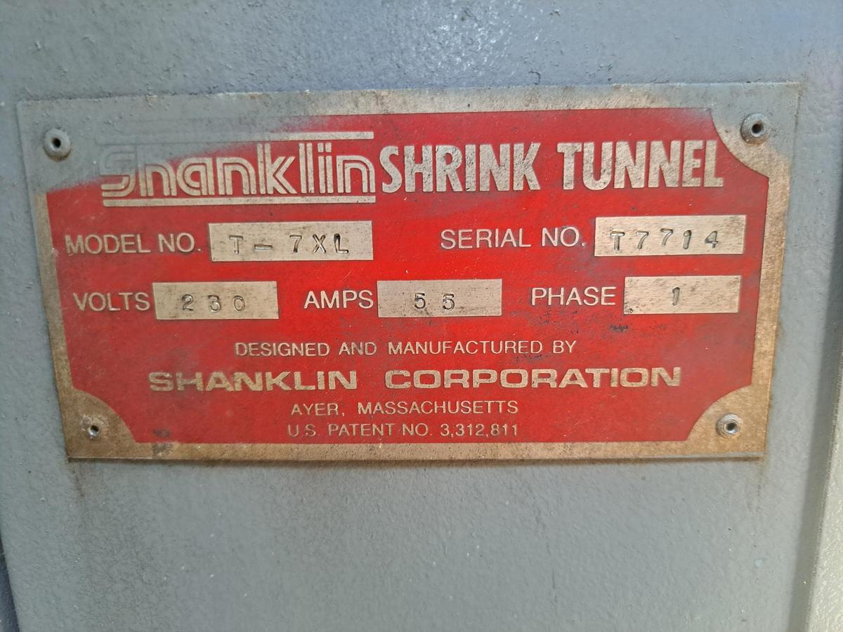 Used Tunnel, Shrink, Shanklin, Mdl T-7XL, 22" x 8-1/2" x 42" L #C732635