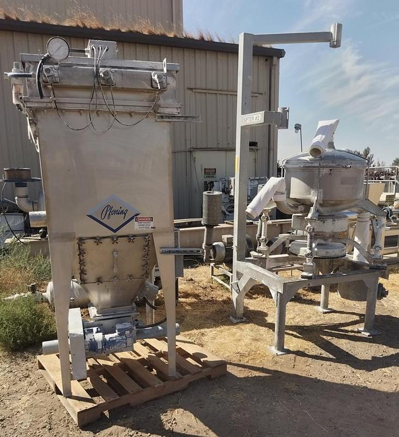 Used Conveyor, Pneumatic, 40 HP, In-Line Sifting, Dust Collection, Pfening, #5991959