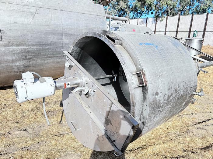 Used Tank, 750 Gallon, 316 Stainless Steel, Jacketed, Agitated, #5991050