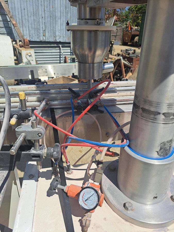 Used Filler, Auger, Inline, Single Head, AMS A-400, Stainless Steel, Automatic, #5991556