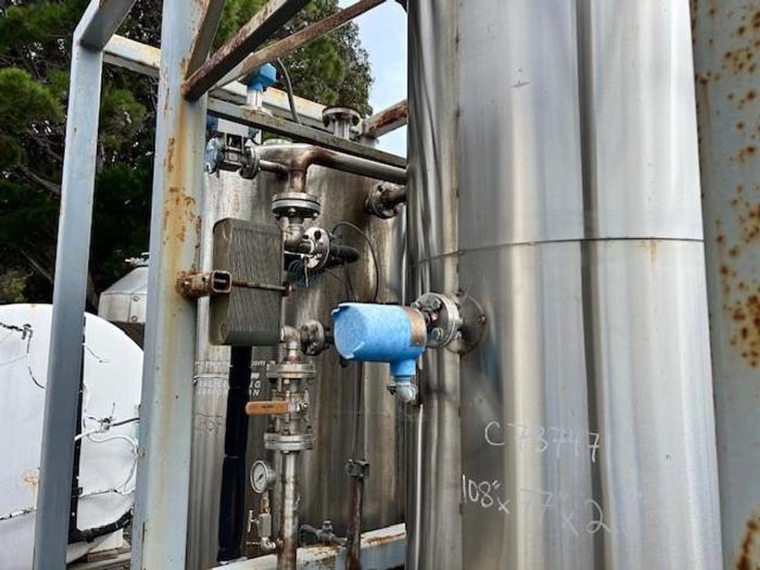 Used Scrubber, Solvent Recovery, 600 CFM, S/st, Chiller, Carbon, #C737471