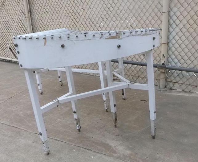 Used Conveyor, Roller, 17" x 60', Adjustable Height, 180 Degrees, #S743801