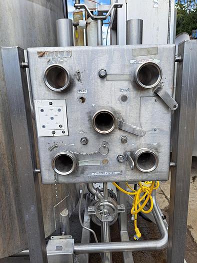 Used CIP, 3-Tank CIP Skid, 370 Gallon, 304 S/st, PIA, Heat Exchanger #S745252