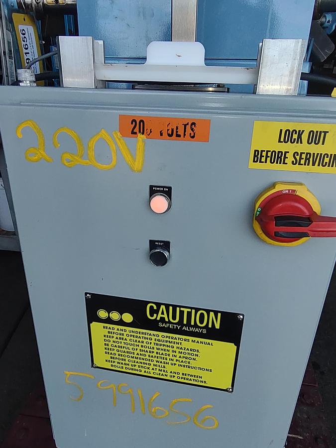 Used Mill, Roll, 3-Roll, 3.5" x 7.5", Stainless Steel, Cored Rolls, AB Controls, #5991656