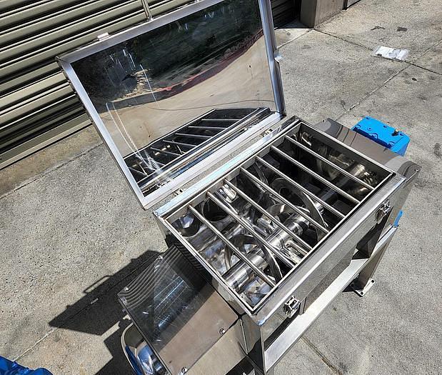 Used New 1 Cubic Foot Stainless Steel Ribbon Mixer, 1 HP