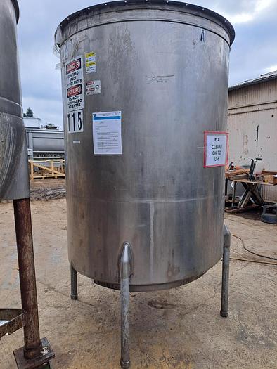Used Tank, 800-Gallon, Stainless Steel, Agitated, MIX-MOR Mixer #5991290
