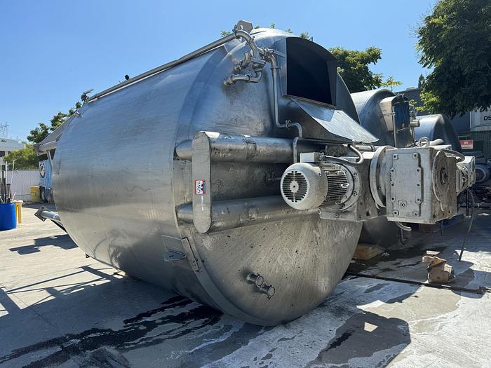 Used Tank, 6,000 Gallon, 316 Stainless, Jacket, Dbl Agitation, #5991013