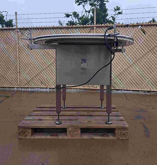 Used Table, Accumulation, Accutek, Model 28-048-ACA, 48" diameter disc, 1/10 Hp motor