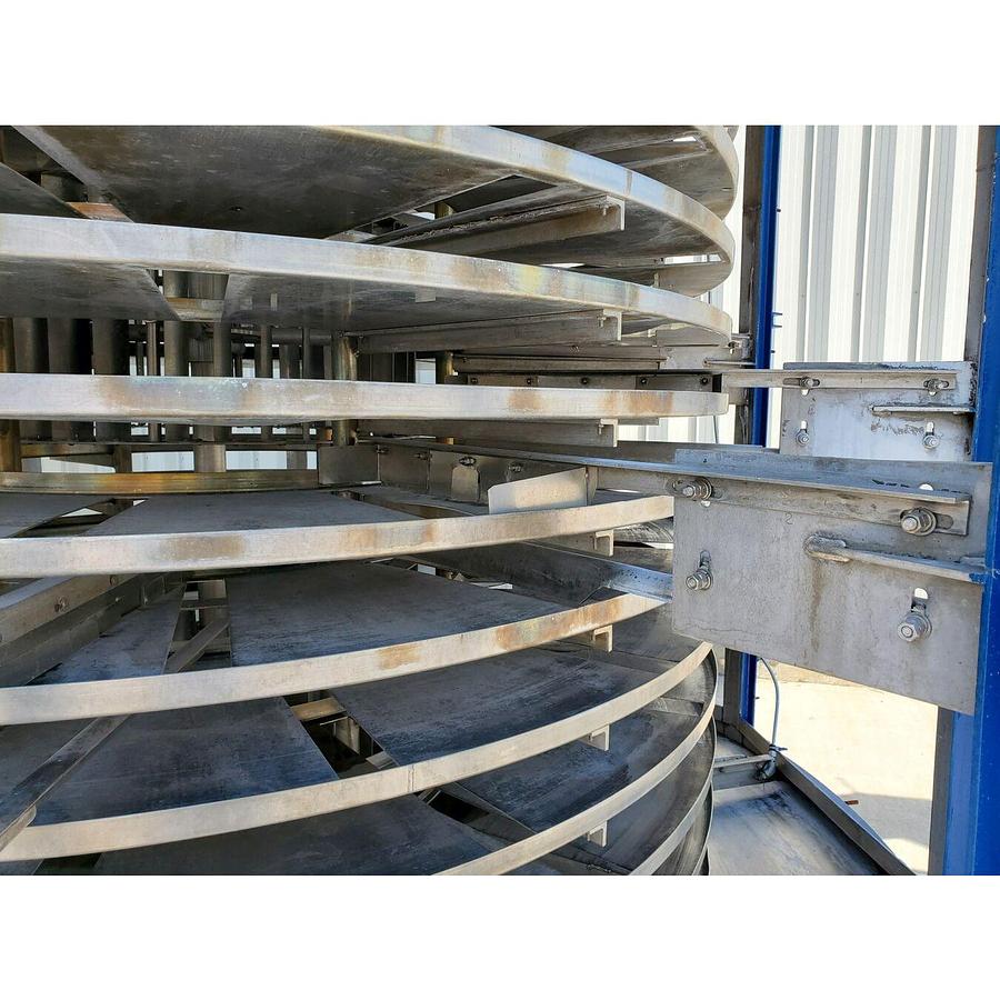 Used Dryer, Turbo, Wyssmont Turbo Tray Dryer Model N-16/22, 16 Trays, Stainless Steel Cladded, 9’-9” Base, 11’-7” Height, #5991639