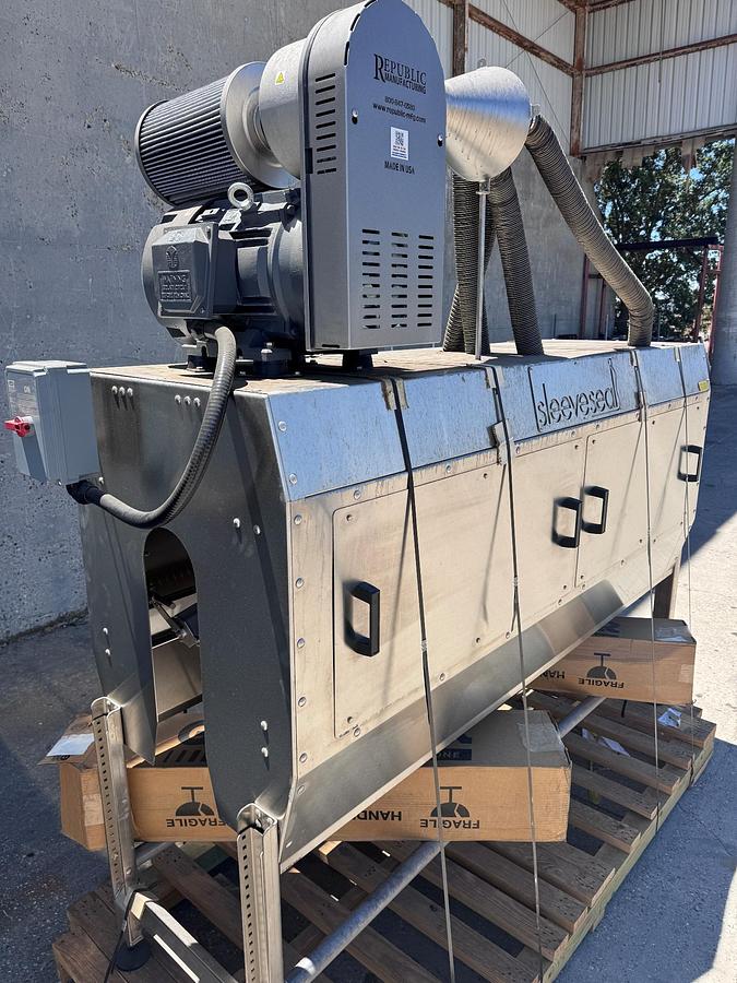 Unused Dryer, Bottle, Shrink Sleeve Air Knife, Sleeves Seal, Stainless Steel, 25 HP, #5991710