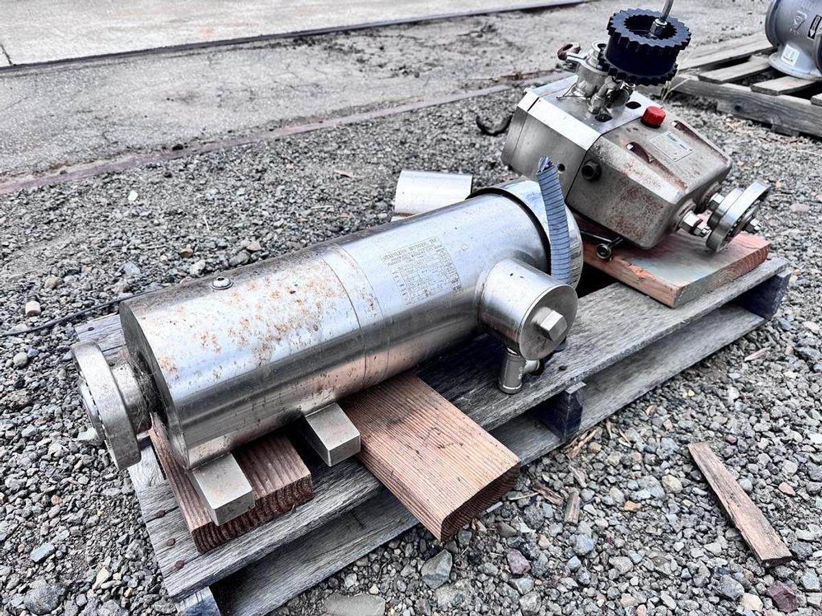 Used Pump, Positive, Rotary Lobe, 1 HP, Stainless Steel, Cart, Alfa Laval SRU-2NLS, #