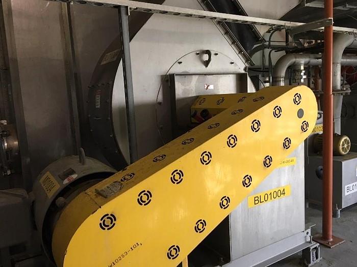 Used Spray dryer 7,000 lbs. Per hour evap. V-bottom dryer three nozzles
