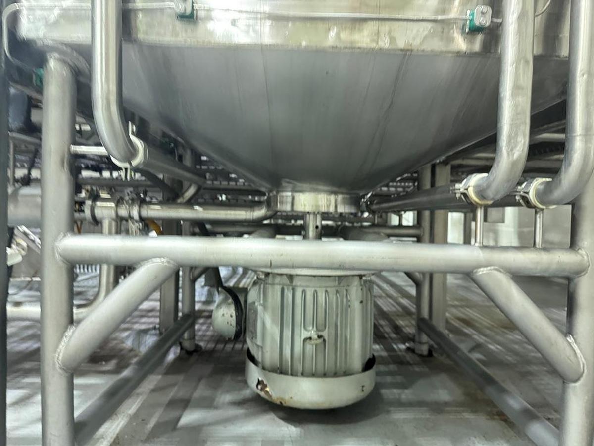 Used Liquifier Tank, 400 Gallon, Breddo, Likwifier, Stainless Steel, 40 HP, #5991616