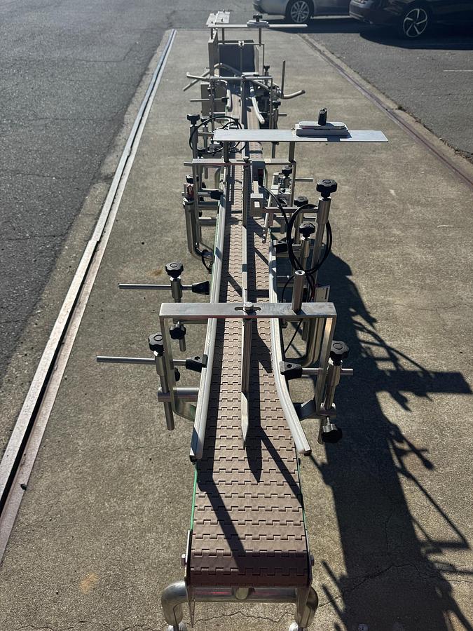 Used Conveyor, Belt, 6" x 10.5’, 2-Lane, Stainless Steel, Plastic Belt, #5991589