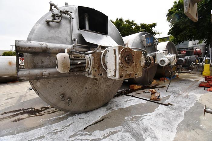 Used Tank, 6,000 Gallon, 316 Stainless Steel, Jacket, Double Agitation, #5991013