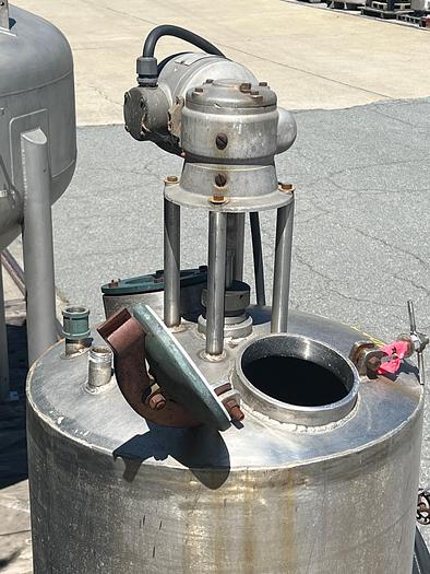 Used Tank, 100 Gallon, Stainless Steel, Agitated, Dish Bottom #S745084