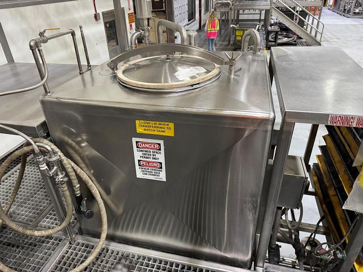 Used Liquifier Tank, 400 Gallon, Breddo, Likwifier, Stainless Steel, 40 HP, #5991616