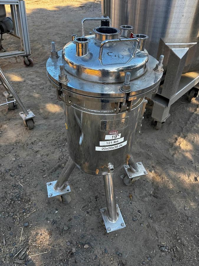 Used Tank, 10 Gallon, Stainless Steel, Jacketed, Alloy Products, #5991482