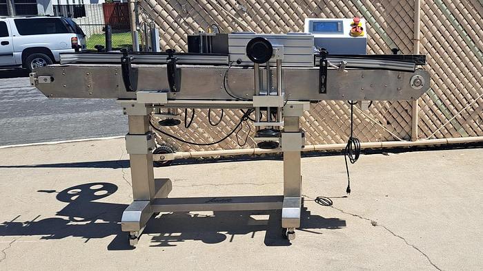 Used Labeler, Pressure Sensitive, Accutek 24 APS 106,  Includes Turntables #S745248