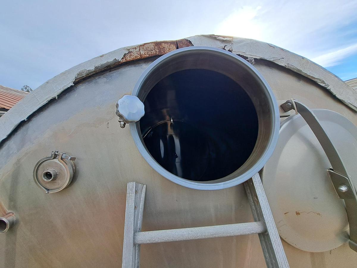 Used Tank, 10,000 Gallon, 316 Stainless Steel, 10' X 17'6" , Sloped Bottom, #5991369