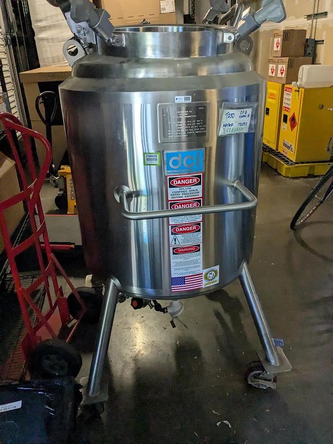 Used Reactor, 66 Gallon (250-Liter), Stainless Steel, Jacketed, Agitated, DCI, #5991896