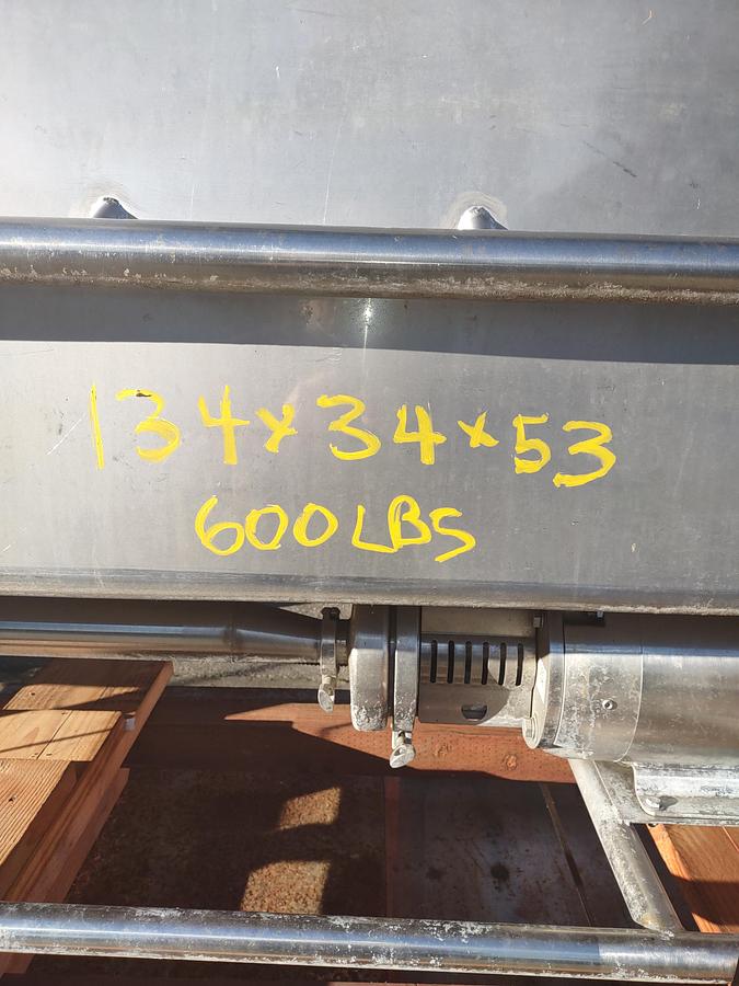 Used Tank, COP Wash Tank, 200 Gallon, 316 Stainless Steel, Pump, #5991037