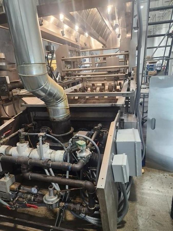 Used Fryer, Continuous Fryer, Heat and Control, Natural Gas, Stainless Steel, 5-Burner, MOK-300 L.H. #5991908