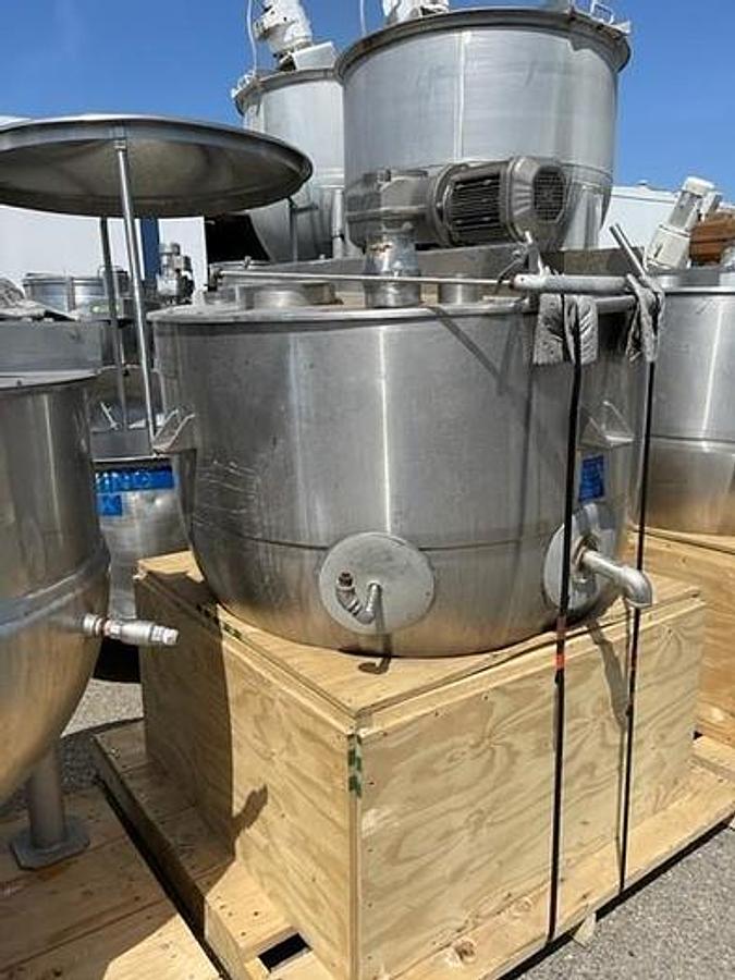 Used Tank, 300 Gallon, Stainless Steel, Jacketed, Scrape Surface Agitation, Mueller,#5991921