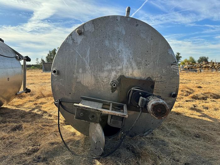 Used Tank, 1,700 Gallon, 316 Stainless Steel, Agitated, Dish Bottom, #5991036