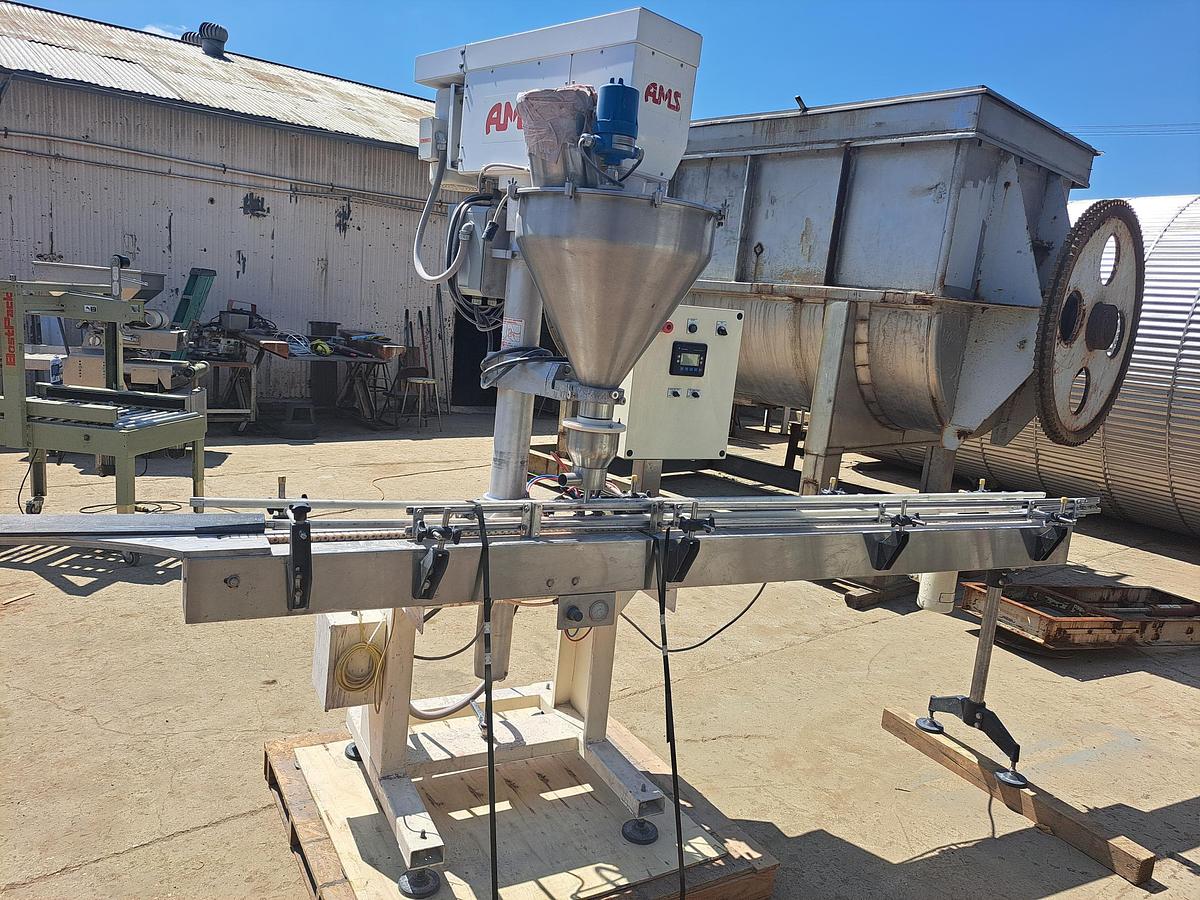 Used Filler, Auger, Inline, Single Head, AMS A-400, Stainless Steel, Automatic, #5991556