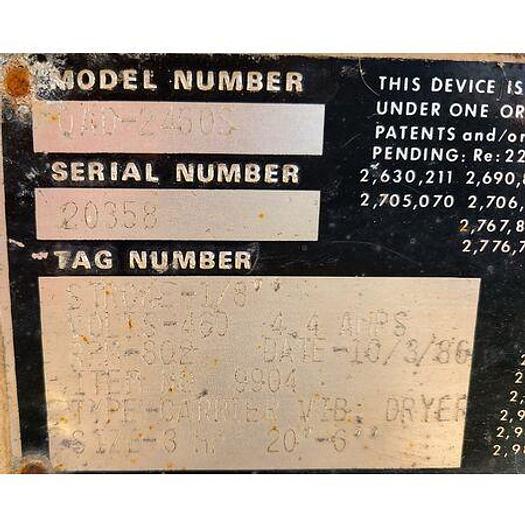 Used Fluid Bed Dryer, 24” x 20’6”, Inconel 600, 3-Zone - #