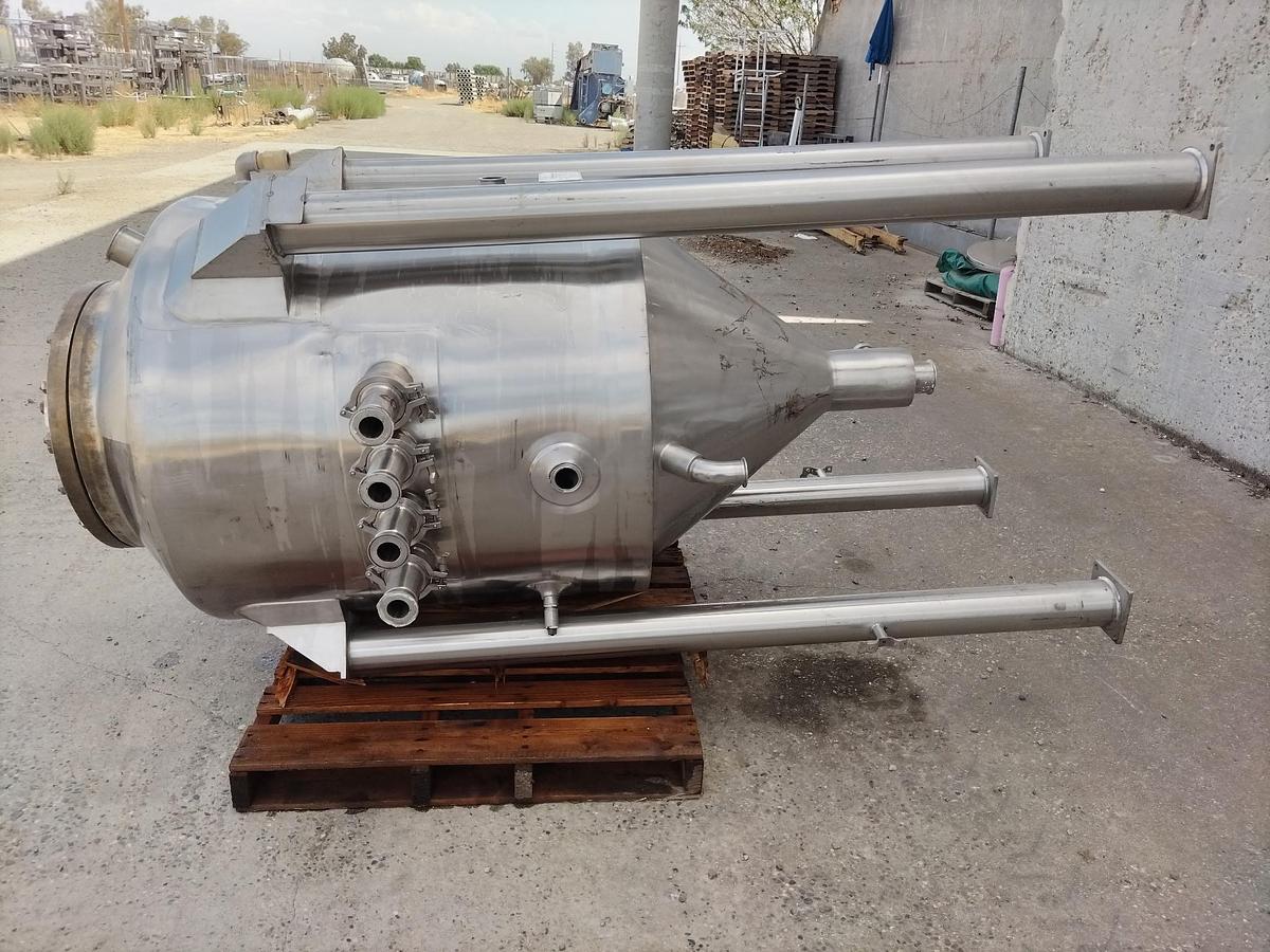 Used Tank, 250 Gallon, Jacketed, 80 PSI, Stainless Steel, ADM Stainless, #5991477