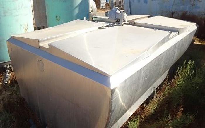 Used Tank, 1,000 Gallon, S/st, Jkt, Horiz, Farm Tank, Globe, #S742481