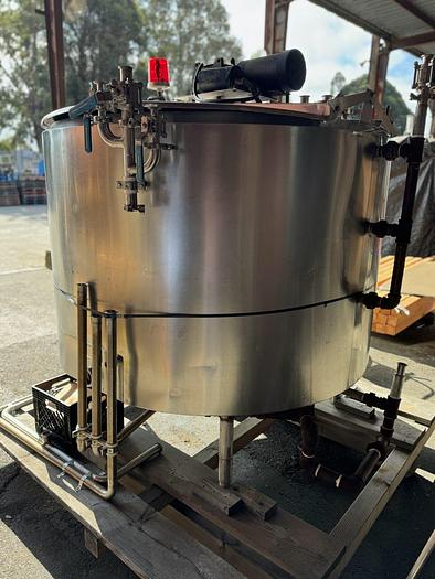 Used Tank, 500 Gallon, S/st, Jkt, Agit, Mojonnier #C744154