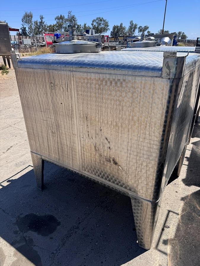 Used Tank, 264 Gallon, Tote, Stainless Steel, 41" x 47" x 32",  Wine storage, Qty. - 2, #5991809