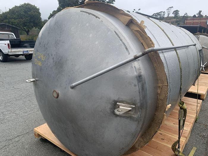 Used Tank, 1,300 Gallon, S/st, CT/CB, Insul, Spray Ball #S743884