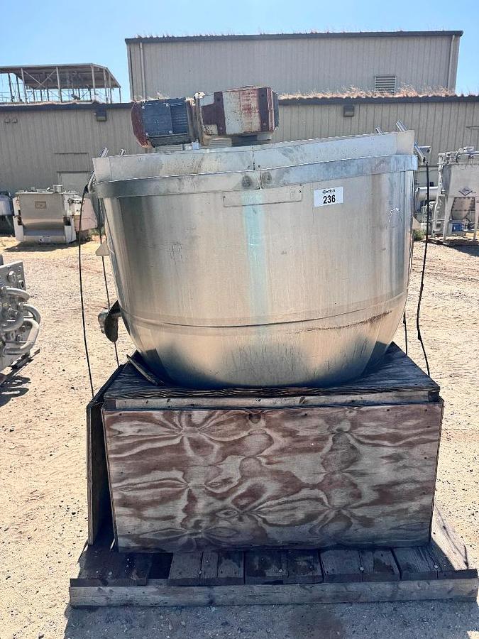 Used Kettle, 300 Gallon, Stainless Steel, Jacketed, Scrape Surface Agitation, Mueller, #5991920