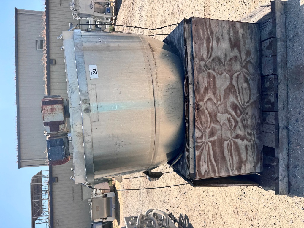 Used Kettle, 300 Gallon, Stainless Steel, Jacketed, Scrape Surface Agitation, Mueller, #5991920