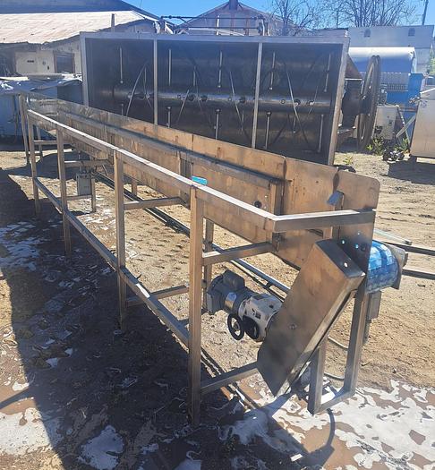 Used Conveyor, Belt, 6" x 22', Stainless Steel, Pack Off #S227455