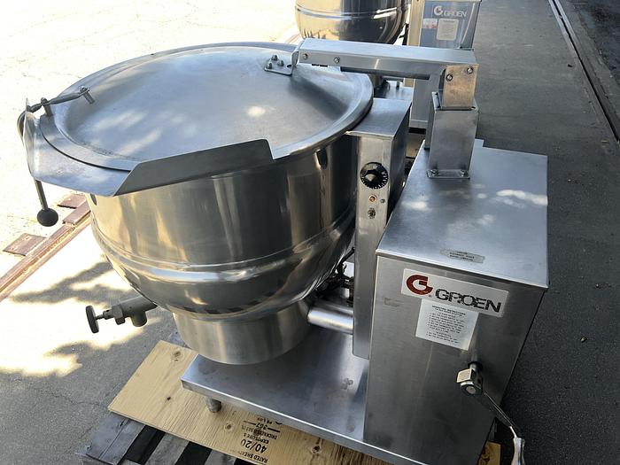 Used Kettle, 40 Gallon, Groen, Mdl DHT-40, Tilt, Gas-Fired, Self Contained #S745091