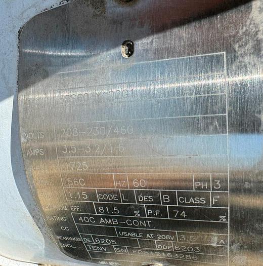 Used Conveyor, Screw, 6" x 10', Stainless Steel, With Drive, #5880239