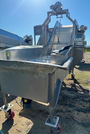 Used Washer, Prewash Tank, Stainless Steel, 22" Wide Cleated Belt, Z-Frame - #5355604