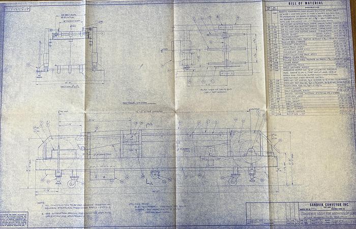 Used Conveyor, Belt, 24" X 12', S/st, Dewatering, Cheese Curds, #Z401040